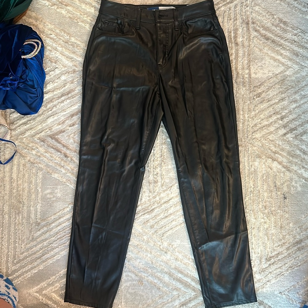 Black leather pants